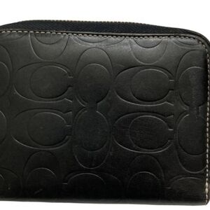 Coach Black Embossed Wallet